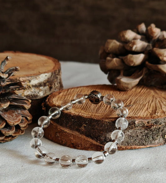 Bracelet Cristal sur support en bois