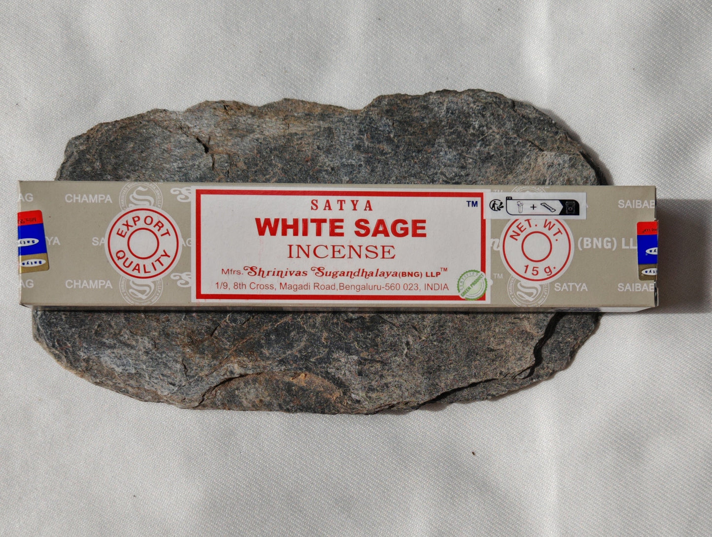 Encens Satya Sauge Blanche – Bâtonnets d’Encens Naturels (15 g)
